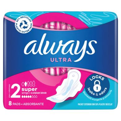 Always Ultra Super (S2) Szárnyas Egészségügyi Betét