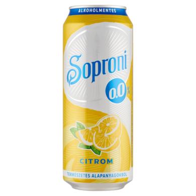 Soproni citromos alkoholmentes sörital 0,0%
