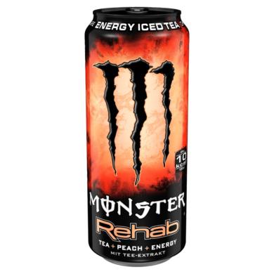 Monster Energy Rehab Iced Tea szénsavmentes hipotóniás energiaital cukorral, édesítőszerekkel