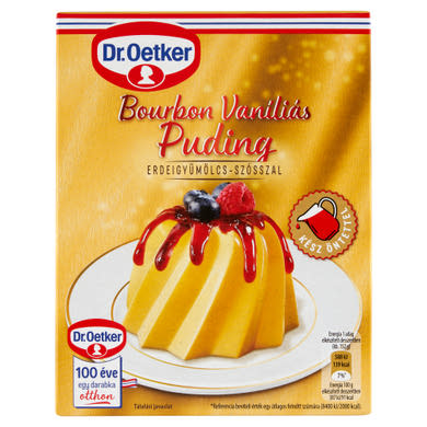 Dr. Oetker bourbon vaníliás pudingpor erdeigyümölcs-szósszal