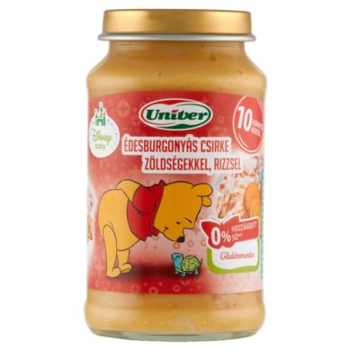 Univer édesburgonyás csirke zöldségekkel, rizzsel bébiétel 10 hónapos kortól