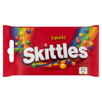 Skittles Fruits gyümölcsízű cukordrazsé ropogós cukormázban