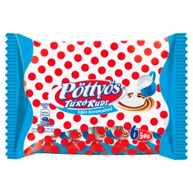 Pöttyös Túró Rudi natúr túródesszert tejes bevonattal 6 x