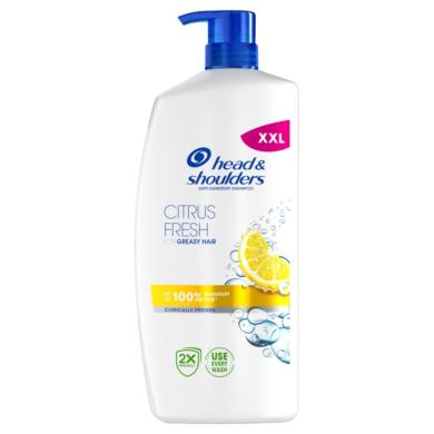 Head & Shoulders Citrus Fresh Anti Dandruff Shampoo for greasy hair 800ml Pump. Daily Use