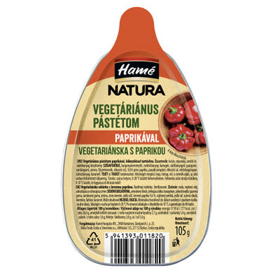 Hamé Natura vegetáriánus pástétom pirospaprikával