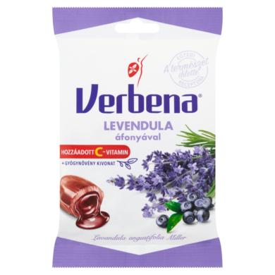 Verbena töltött keménycukorka levendulával, áfonyával és C-vitaminnal