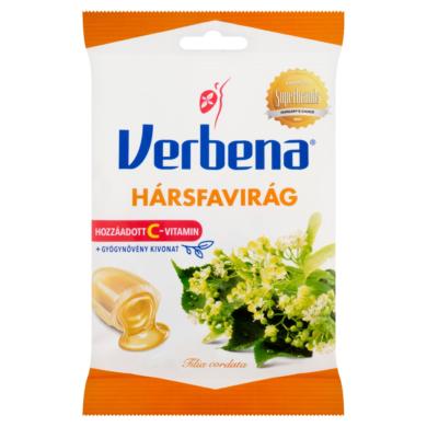 Verbena töltött keménycukorka hársfavirág kivonattal és C-vitaminnal