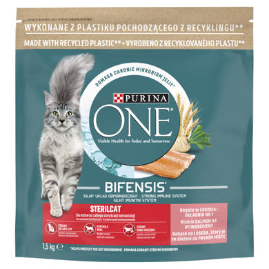 Purina One száraz macskaeledel steril lazac& búza