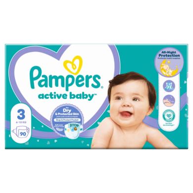 Pampers Active Baby Pelenka, Méret: 3, 90 db, 6kg-10kg