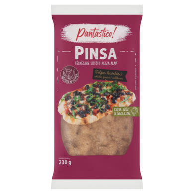 Pantastico! pinsa Félkészre sütött pizza alap teljes kiőrlésű,