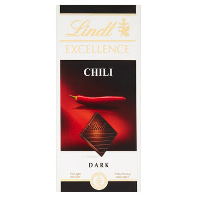 Lindt Excellence Chili svájci táblás étcsokoládé chilipaprika kivonattal
