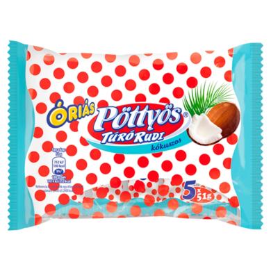 Pöttyös Óriás Túró Rudi kókuszos túródesszert tejes bevonattal 5 x