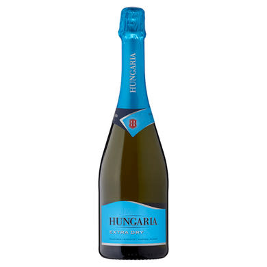 Hungaria Extra Dry palackban erjesztett különlegesen száraz fehér minőségi pezsgő