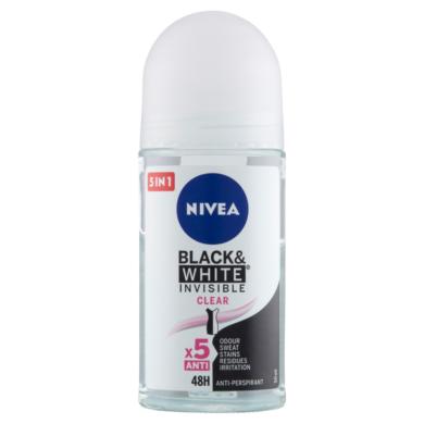 NIVEA Black & White Invisible Clear golyós dezodor