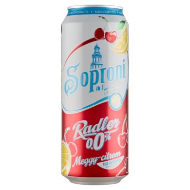 Soproni Radler meggy-citromos alkoholmentes sörital
