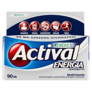 Béres Actival Energia filmtabletta komplex étrend-kiegészítő multivitamin