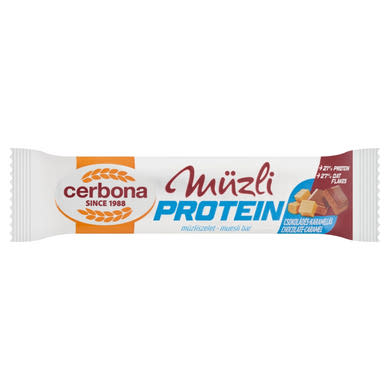 Cerbona Protein fehérjében gazdag csokoládés-karamellás müzliszelet