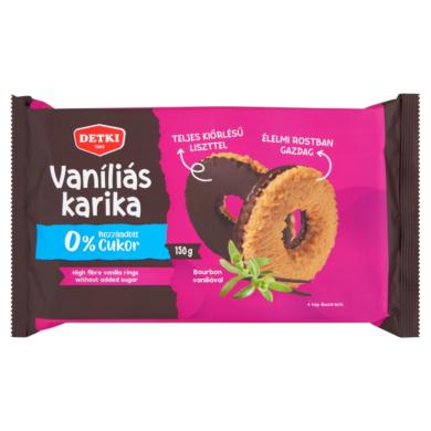 Detki vaníliás karika cukor hozzáadása nélkül, édesítőszerekkel