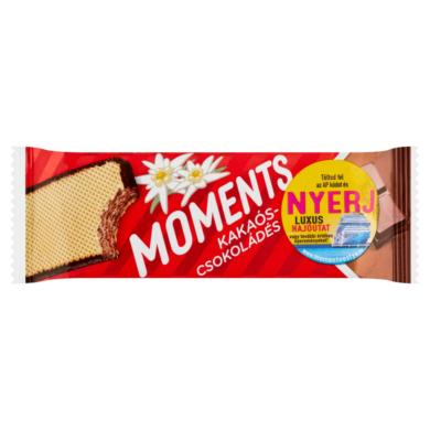 Moments kakaós bevonómasszába mártott, csokoládés-kakaós krémmel töltött ostyaszelet