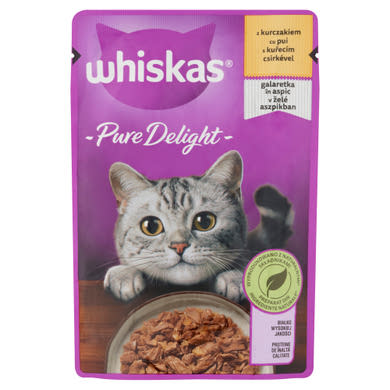 Whiskas Casserole teljes értékű nedves eledel felnőtt macskáknak csirkével aszpikban