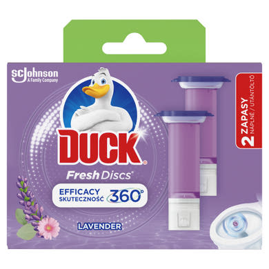 Duck Fresh Discs Levendula WC-öblítő korong utántöltő 2 x  (72 ml)