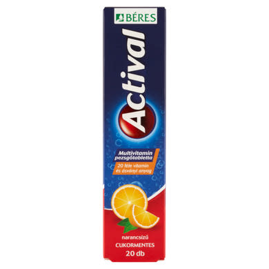 Béres Actival narancsízű cukormentes multivitamin pezsgőtabletta