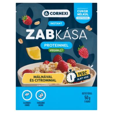 Cornexi málnás-citromos instant zabkása proteinnel, édesítőszerrel