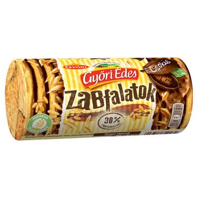 Győri Édes Zabfalatok csokis zabpelyhes, omlós keksz