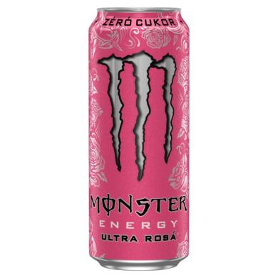 Monster Energy Ultra Rosá szénsavas ital koffeinnel és édesítőszerekkel