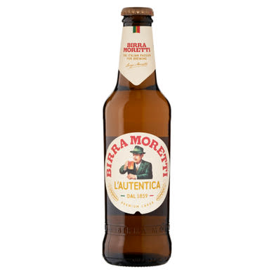 Birra Moretti világos sör, 4,6%