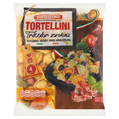 Tortellino Tortellini Tricolor sonkás friss tészta