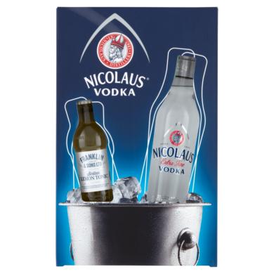 Nicolaus Extra Fine vodka 38% 500 ml + Franklin & Sons LTD Sicilian Lemon tonic 200 ml díszdobozban