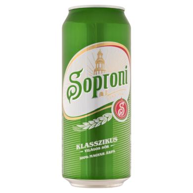 Soproni Klasszikus világos sör 4,5%