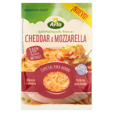 Arla Cheddar & Mozzarella kemény érlelt zsíros és félkemény sajtok keveréke