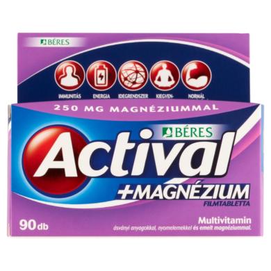 Béres Actival+Magnézium filmtabletta étrend-kiegészítő multivitamin