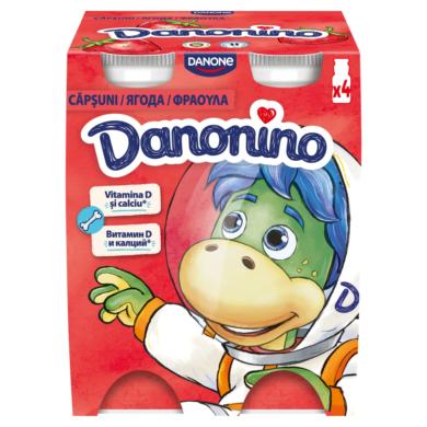 Danone Danonino zsírszegény epres joghurtital kalciummal és D3-vitaminnal 4 x  (400 g)