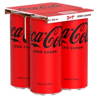Coca-Cola zero szénsavas üdítőital 4x0,33l
