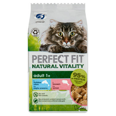 Perfect Fit Natural Vitality teljes értékű nedves eledel felnőtt macskáknak 6 x  (300 g)