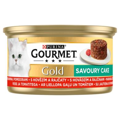 Gourmet Gold Savoury Cake marhával és paradicsommal nedves macskaeledel