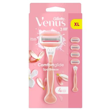 Gillette Venus ComfortGlide Spa Breeze borotvakészülék 3 pengés + 4 borotvabetét