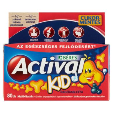 Béres Actival Kid rágótabletta komplex étrend-kiegészítő multivitamin 80 x 1 g (80 g)