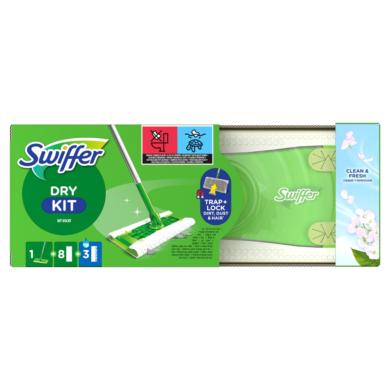 Swiffer Sweeper Kezdőkészet: 1 db Felmosó, 8 db Száraz És 3 db Nedves Felmosókendő Utántöltő