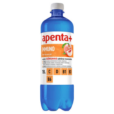 Apenta+ Immuno fehér barack ízű, enyhén szénsavas üdítőital