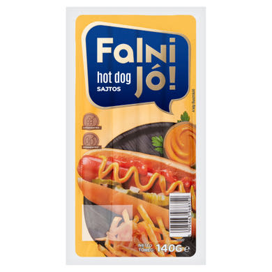 Falni Jó! füst ízesítésű sajtos hot-dog