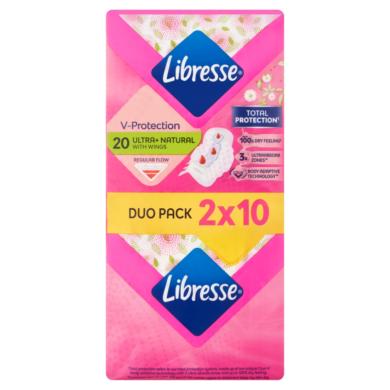 Libresse Ultra+ Natural Protection egészségügyi betét aloe vera kivonattal