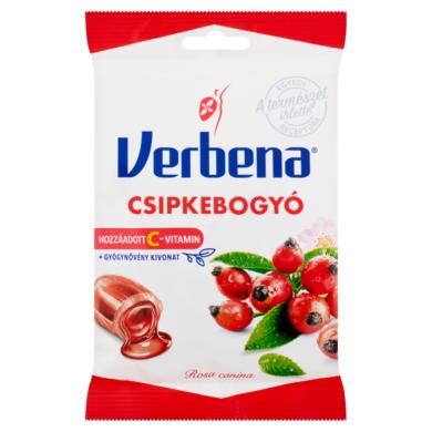 Verbena töltött keménycukorka csipkebogyó kivonattal és C-vitaminnal