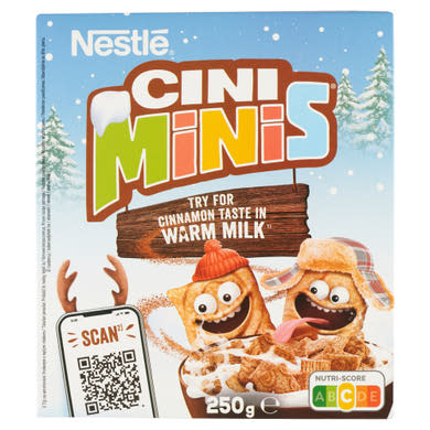Nestlé Cini Minis ropogós, fahéjas gabonapehely teljes kiőrlésű búzával