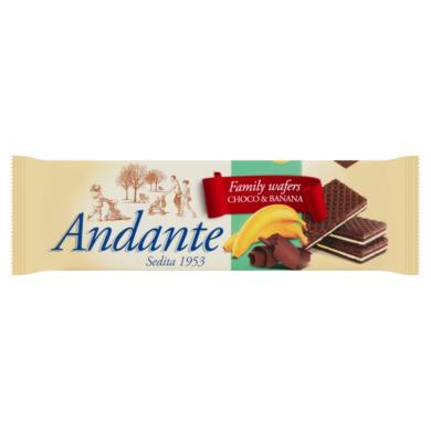 Andante kakaós-csokoládés és banános krémmel töltött ostya