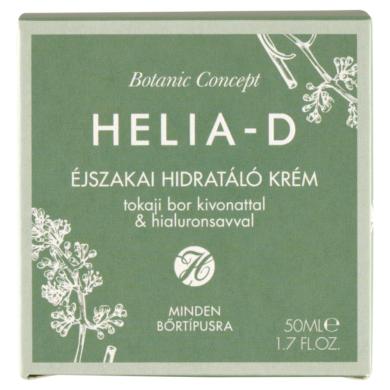 Helia-D Botanic Concept éjszakai hidratáló krém tokaji bor kivonattal minden bőrtípusra