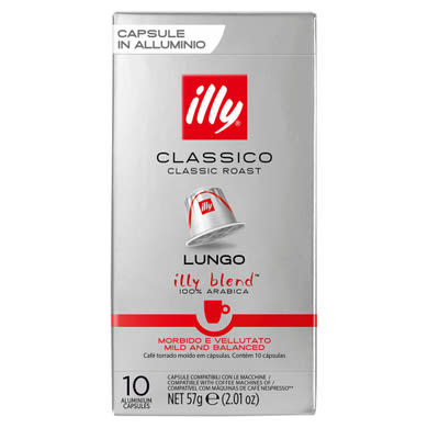 Illy Lungo Classico őrölt-pörkölt kávé kapszulában